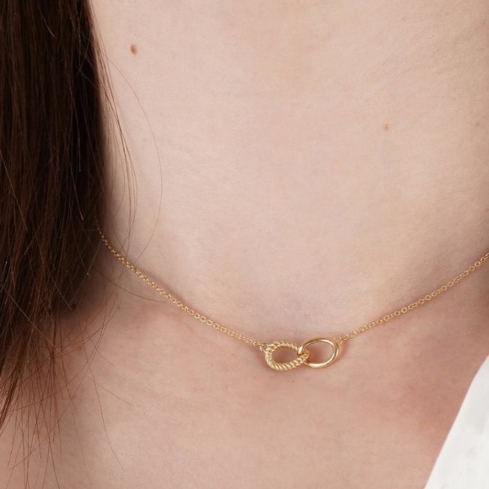 Mejuri Duo Necklace 14k Gold Perfect Condition